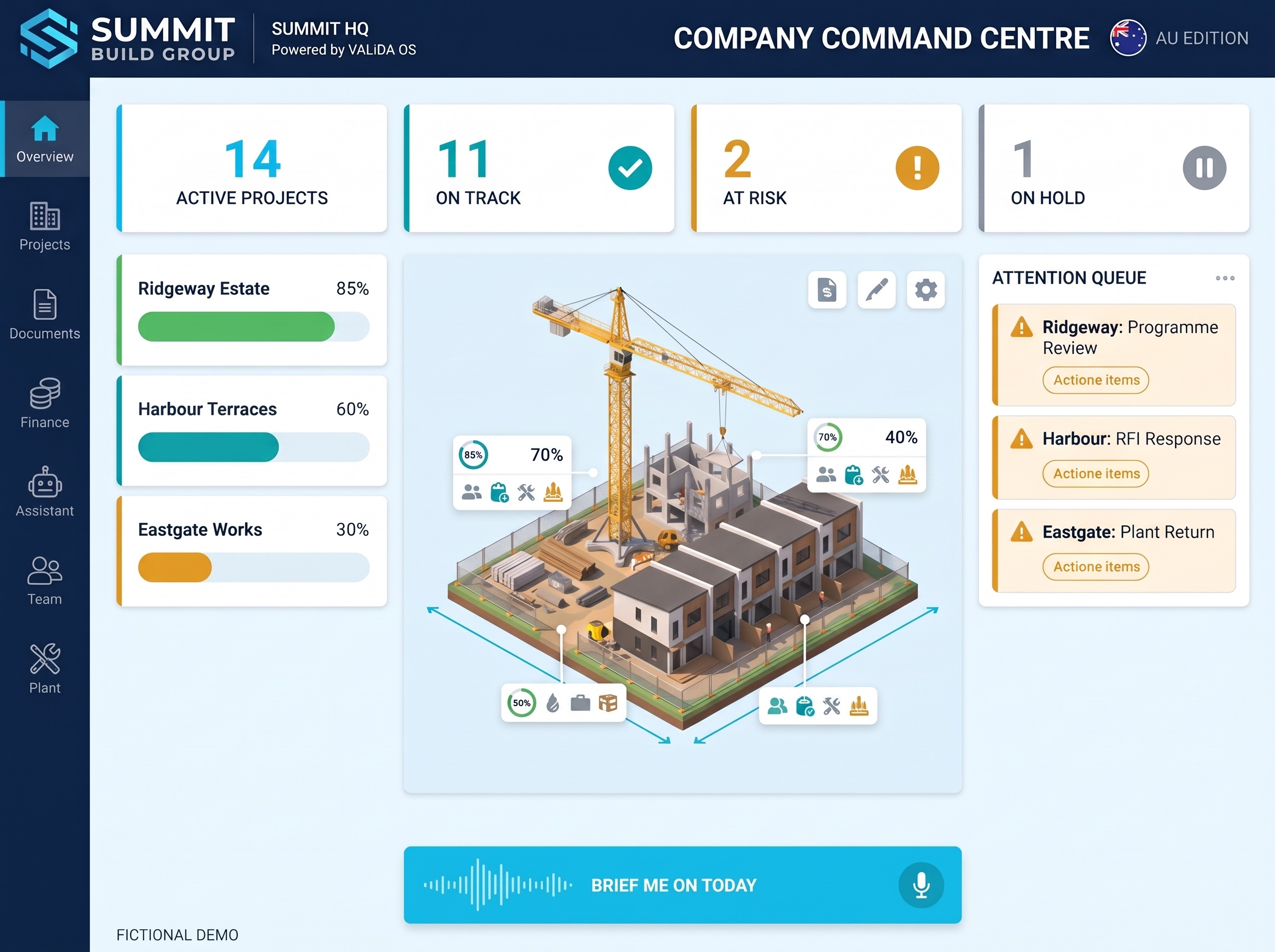 Summit HQ project command centre concept