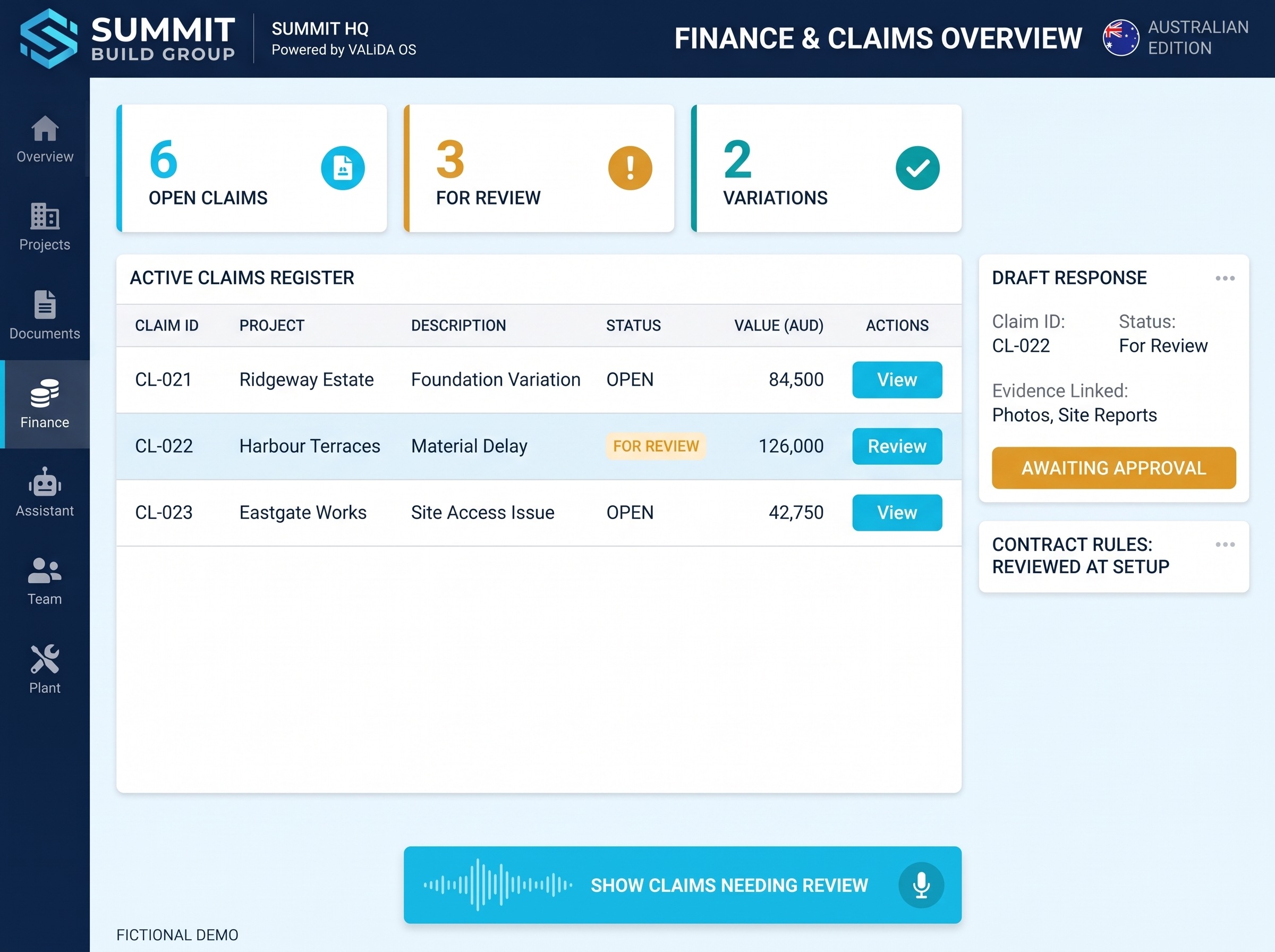 Summit HQ finance and payment concept